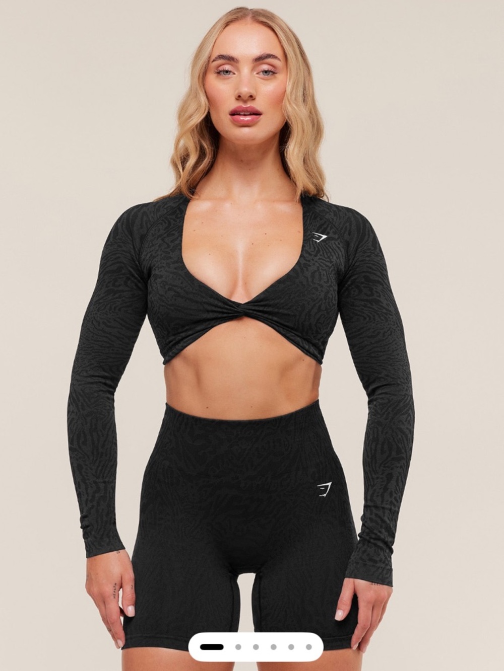 Gymshark Animal Twist Front Crop Top